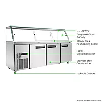 Thermaster Cold Salad & Noodle Bar 6x1/1 GN Pans PG210FA-XG