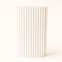 Paper Straws White Regular, 250pcs/unit, 10units/ctn