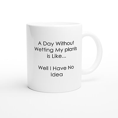 Wetting My Plants Orchid Coffee Mug