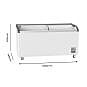 Thermaster Heavy Duty Supermarket Glass Sliding Lid Freezers 561L - SD-576K
