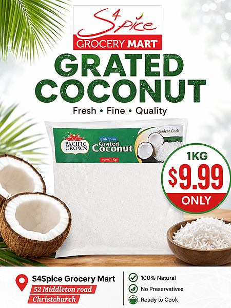 Pacific Crown Grated Coconut 1kg