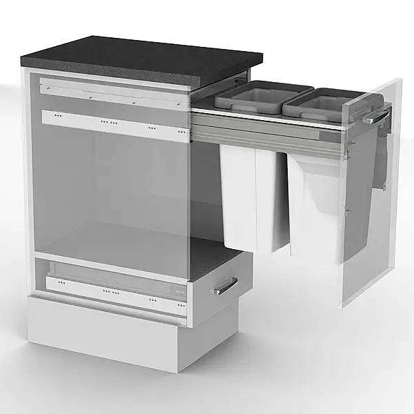 Kitchen Waste Bin -Use with Slim Drawers