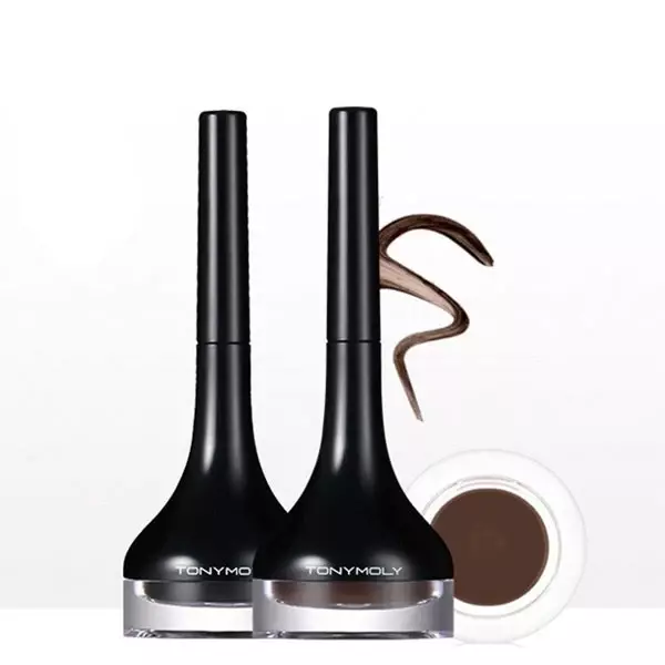 TONY MOLY waterproof eyeliner set on a makeup table