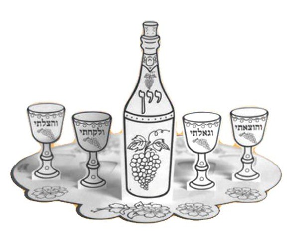 Colouring In Wine Tray on Card Stock